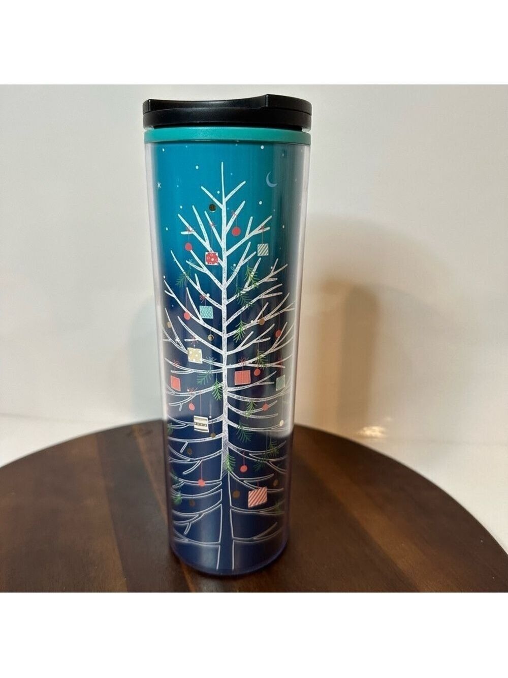 Starbucks Coffee 2018 Christmas Tree Travel Tumbler – 16oz Holiday Mug – EUC